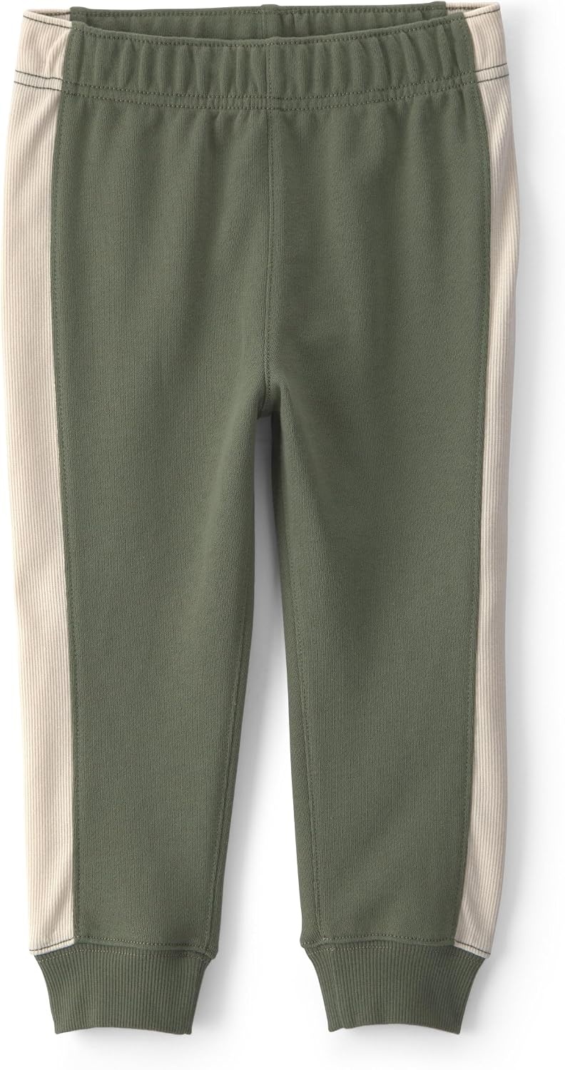 image:imageCarters Baby Boys 2piece Pant Set Navy Blue Grey Little Champ PrintOlive Green Cream Mvp