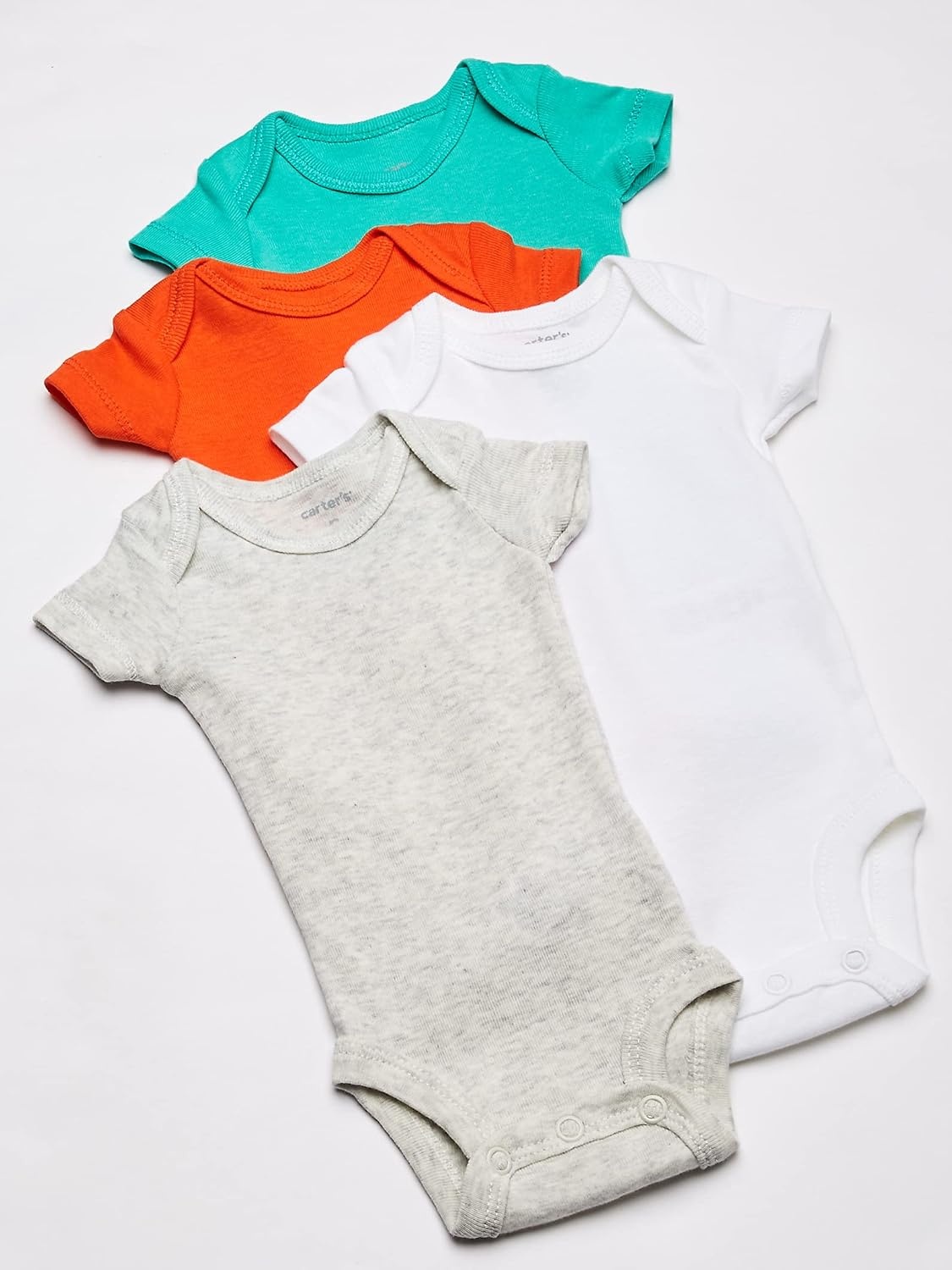 image:imageCarters Baby Boys 8pack Shortsleeve BodysuitsMultiTurquoise