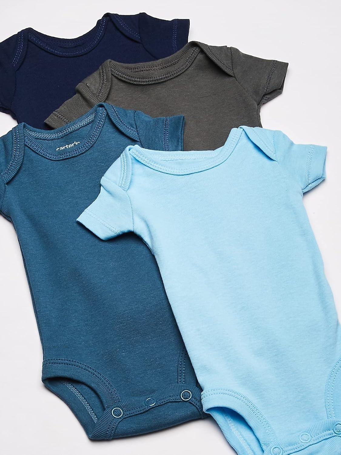 image:imageCarters Baby Boys 8pack Shortsleeve BodysuitsMultiTurquoise