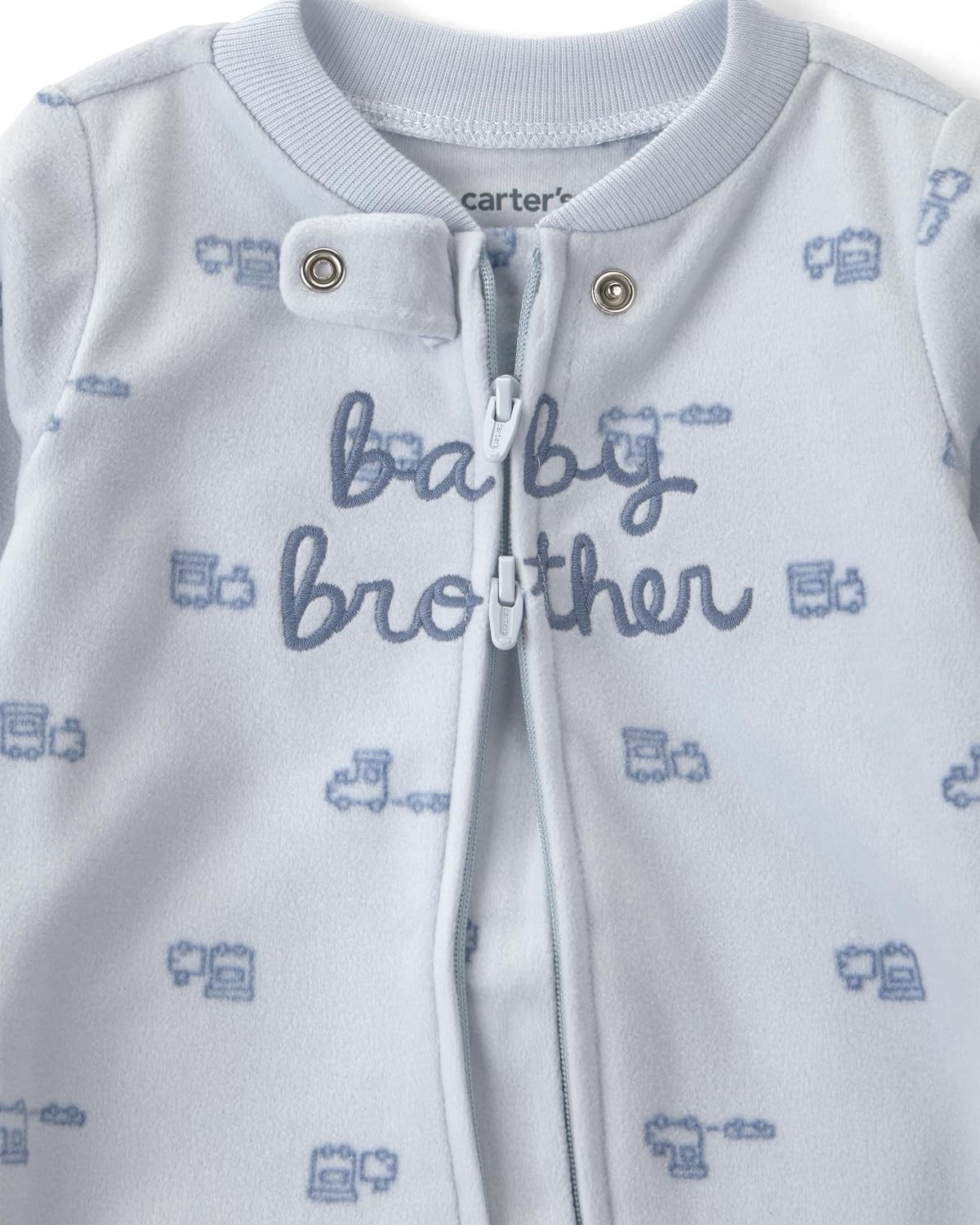 image:imageCarters Baby Boys Fleece Sleep and PlayBlue Baby Brother
