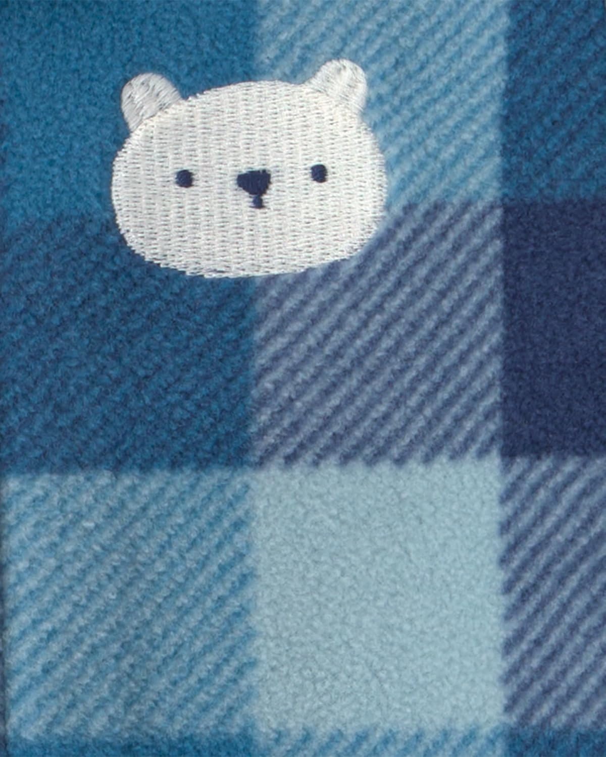 image:imageCarters Baby Boys Fleece Sleep and PlayBlue Bear Plaid