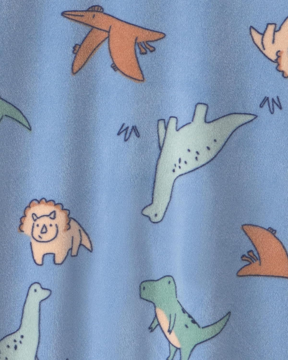 image:imageCarters Baby Boys Fleece Sleep and PlayBlue Dino Print