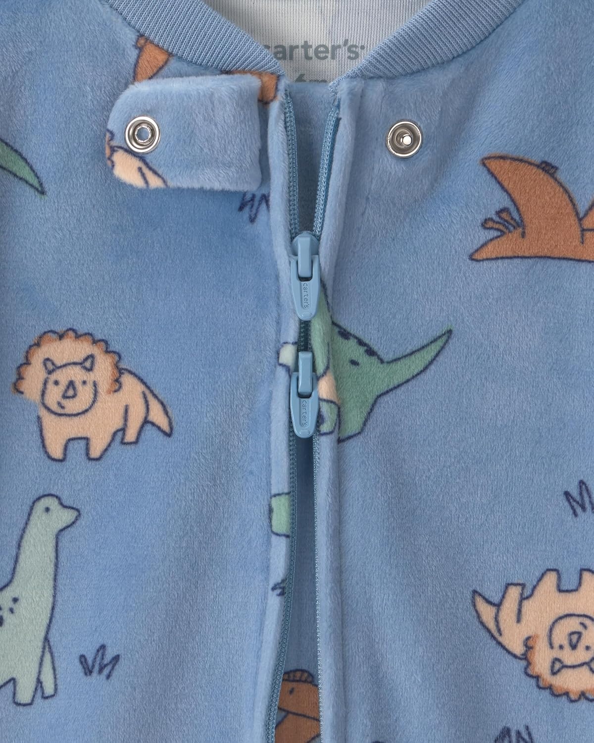 image:imageCarters Baby Boys Fleece Sleep and PlayBlue Dino Print