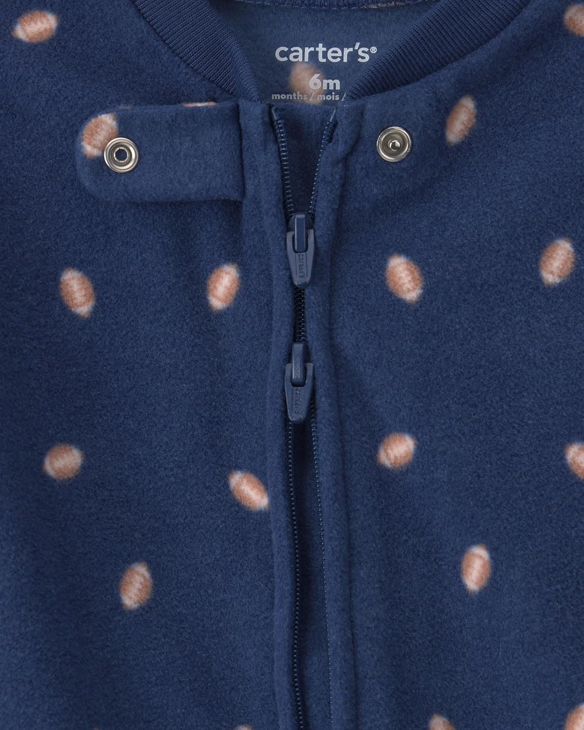 image:imageCarters Baby Boys Fleece Sleep and PlayBlue Football