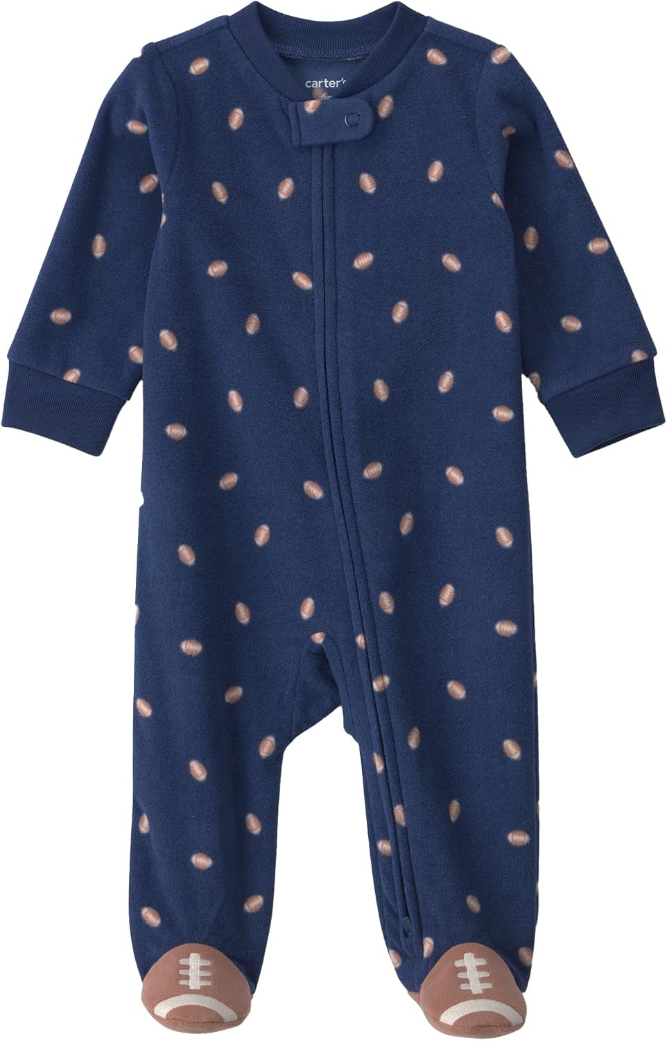 image:imageCarters Baby Boys Fleece Sleep and PlayBlue Football