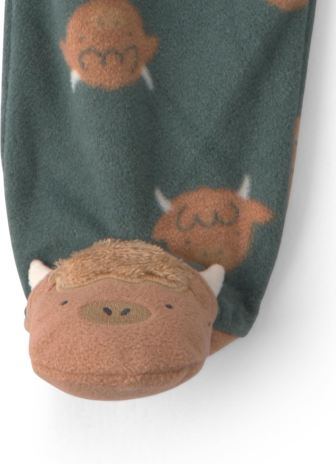image:imageCarters Baby Boys Fleece Sleep and PlayGreen Highland Cow