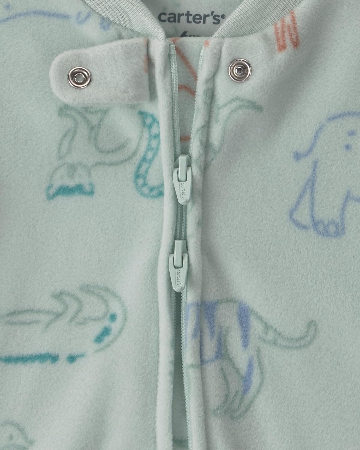 image:imageCarters Baby Boys Fleece Sleep and PlayGreen Safari Print