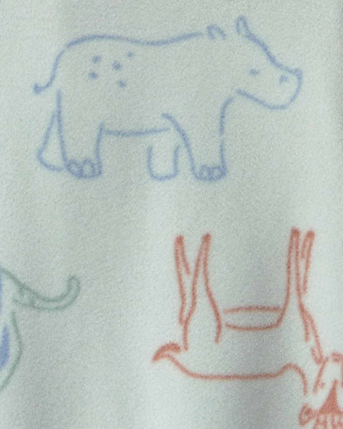 image:imageCarters Baby Boys Fleece Sleep and PlayGreen Safari Print