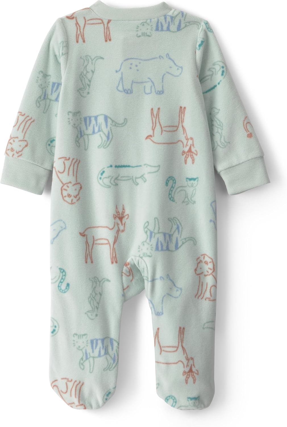image:imageCarters Baby Boys Fleece Sleep and PlayGreen Safari Print