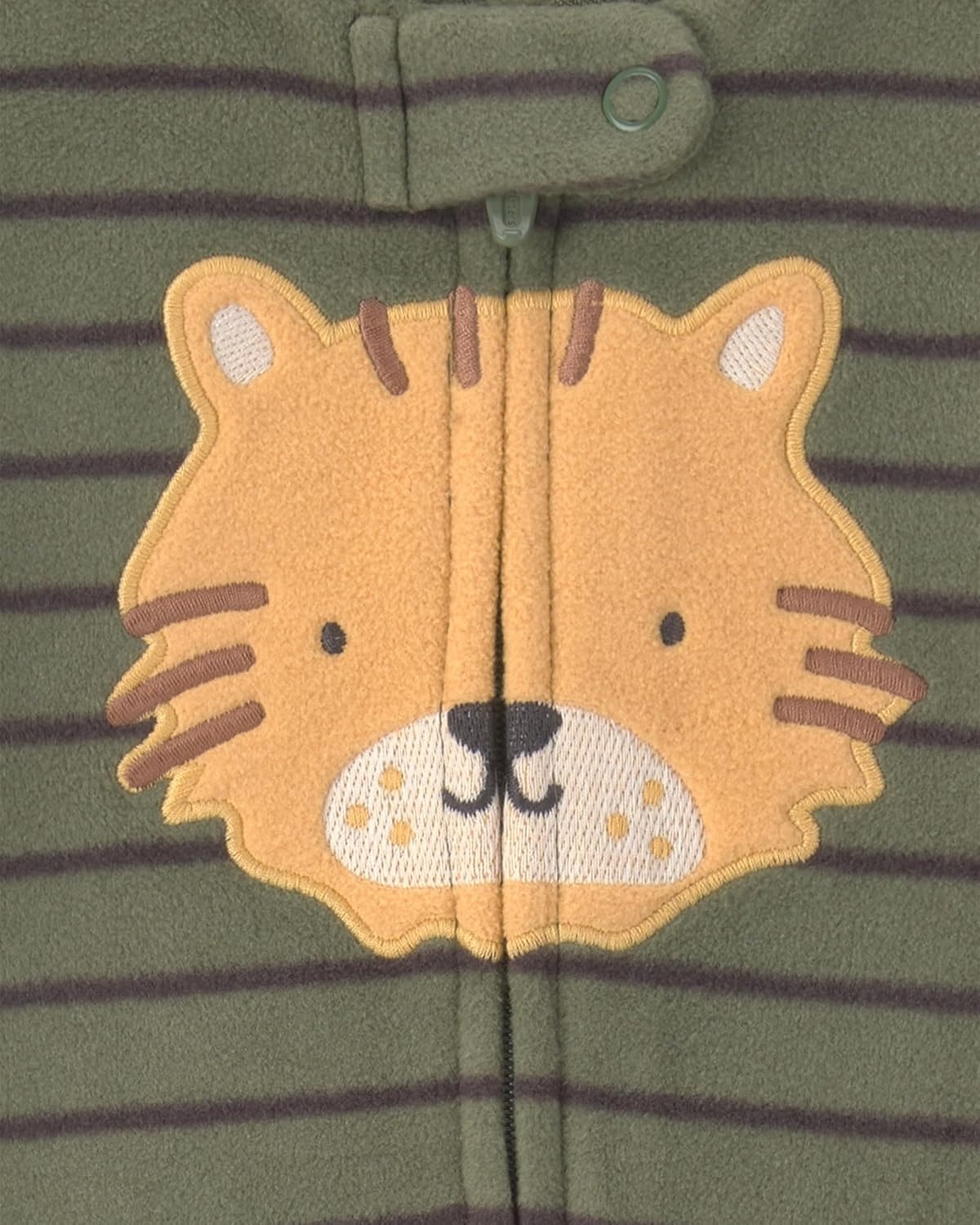 image:imageCarters Baby Boys Fleece Sleep and PlayGreen Stripe