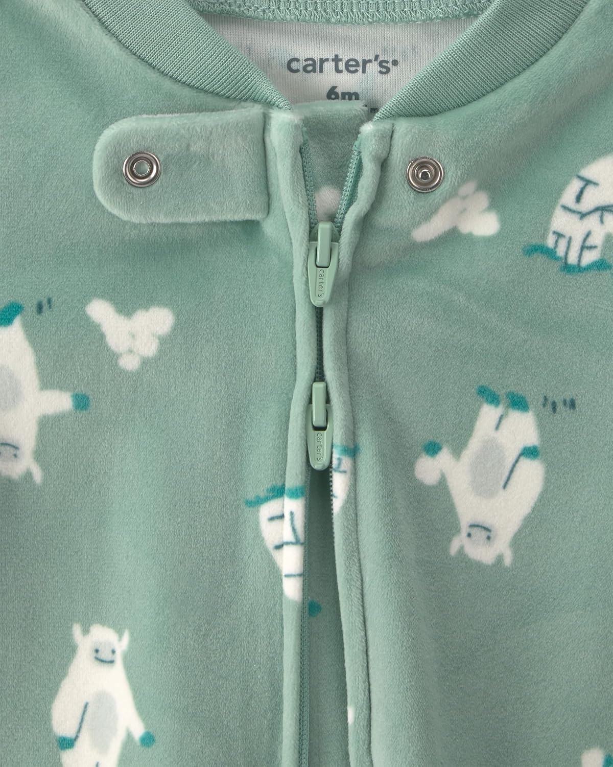 image:imageCarters Baby Boys Fleece Sleep and PlayGreen Yeti