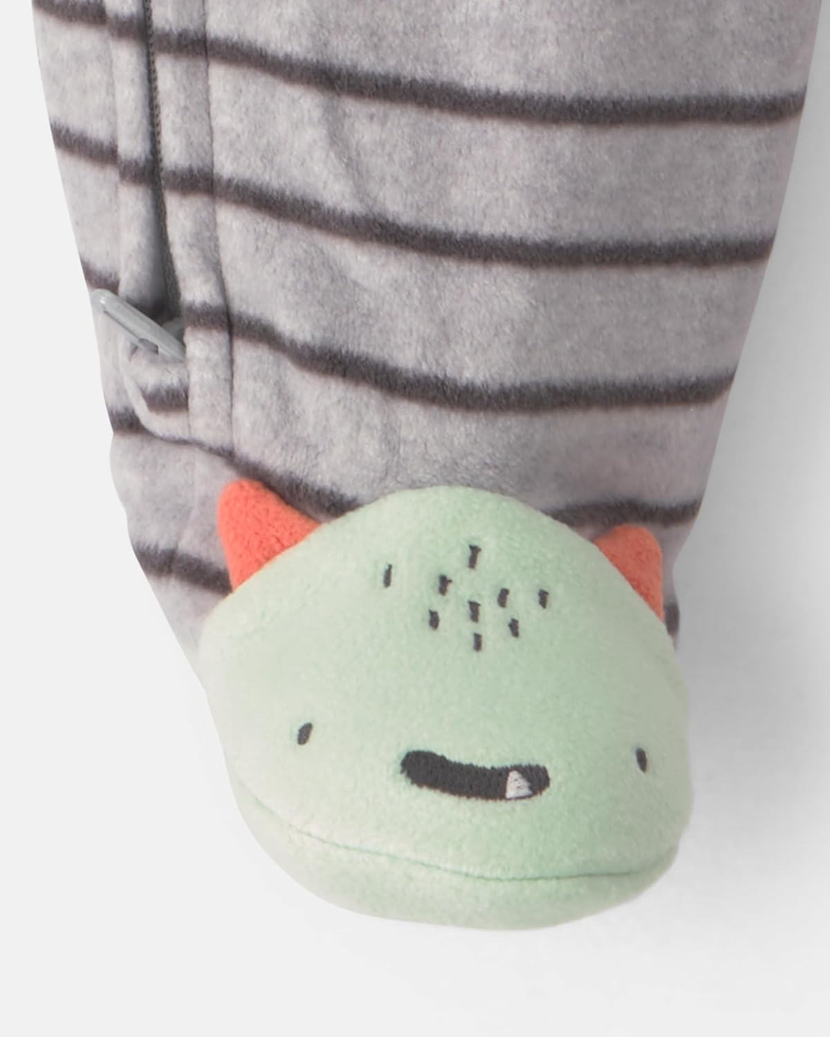 image:imageCarters Baby Boys Fleece Sleep and PlayGrey Monster Foot Art