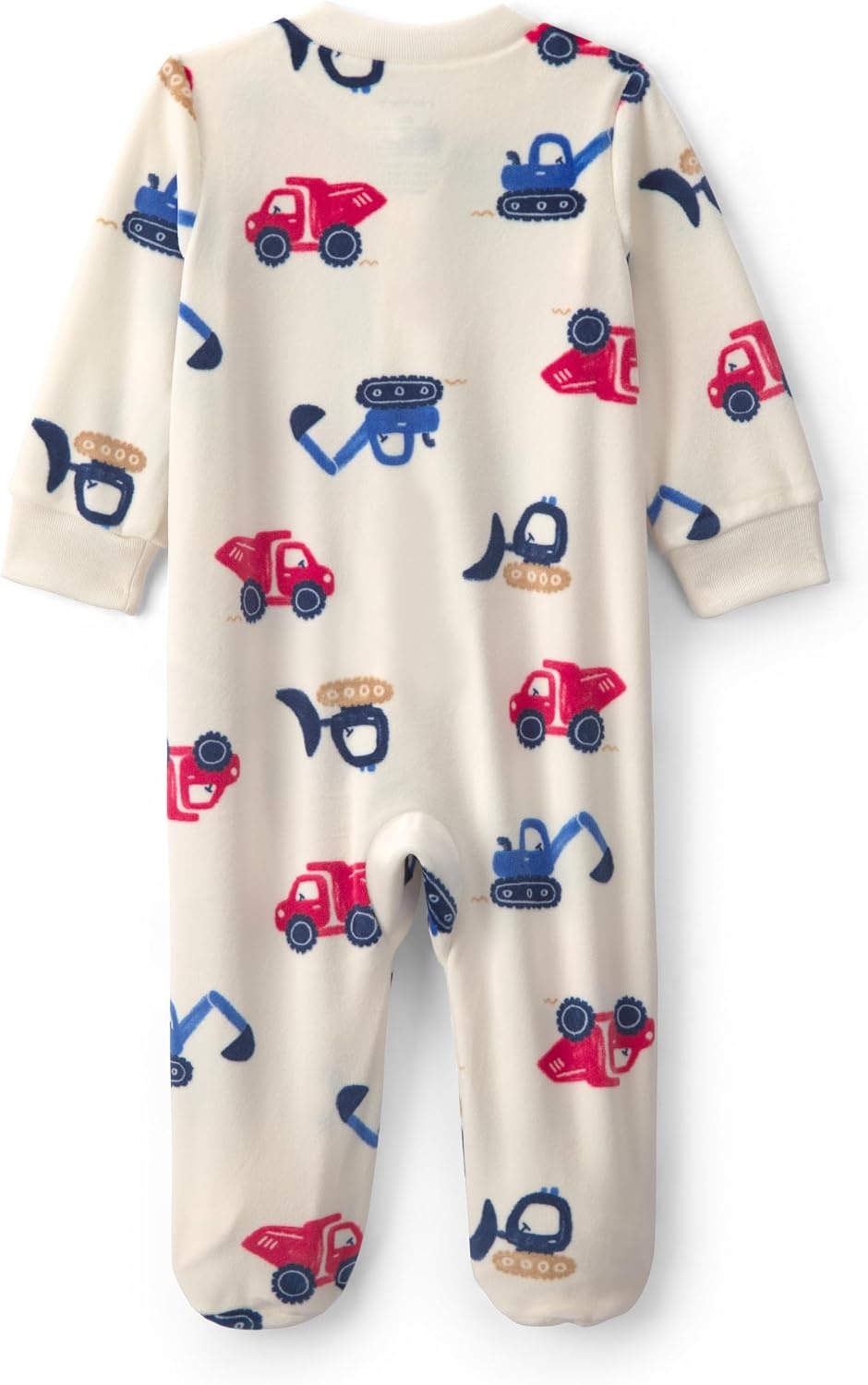image:imageCarters Baby Boys Fleece Sleep and PlayIvory Cream Construction Print