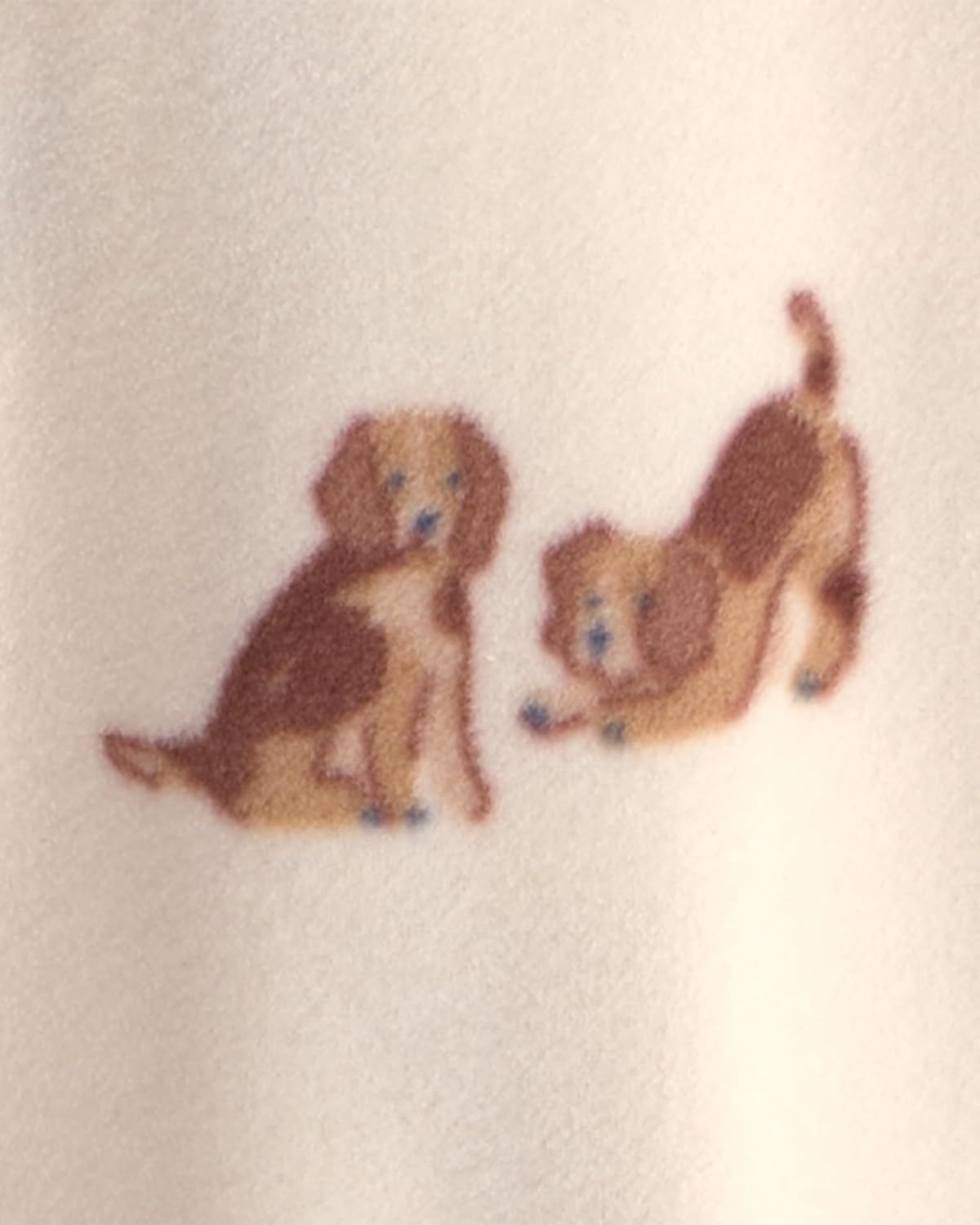 image:imageCarters Baby Boys Fleece Sleep and PlayKhaki Cream Beagle Foot Art
