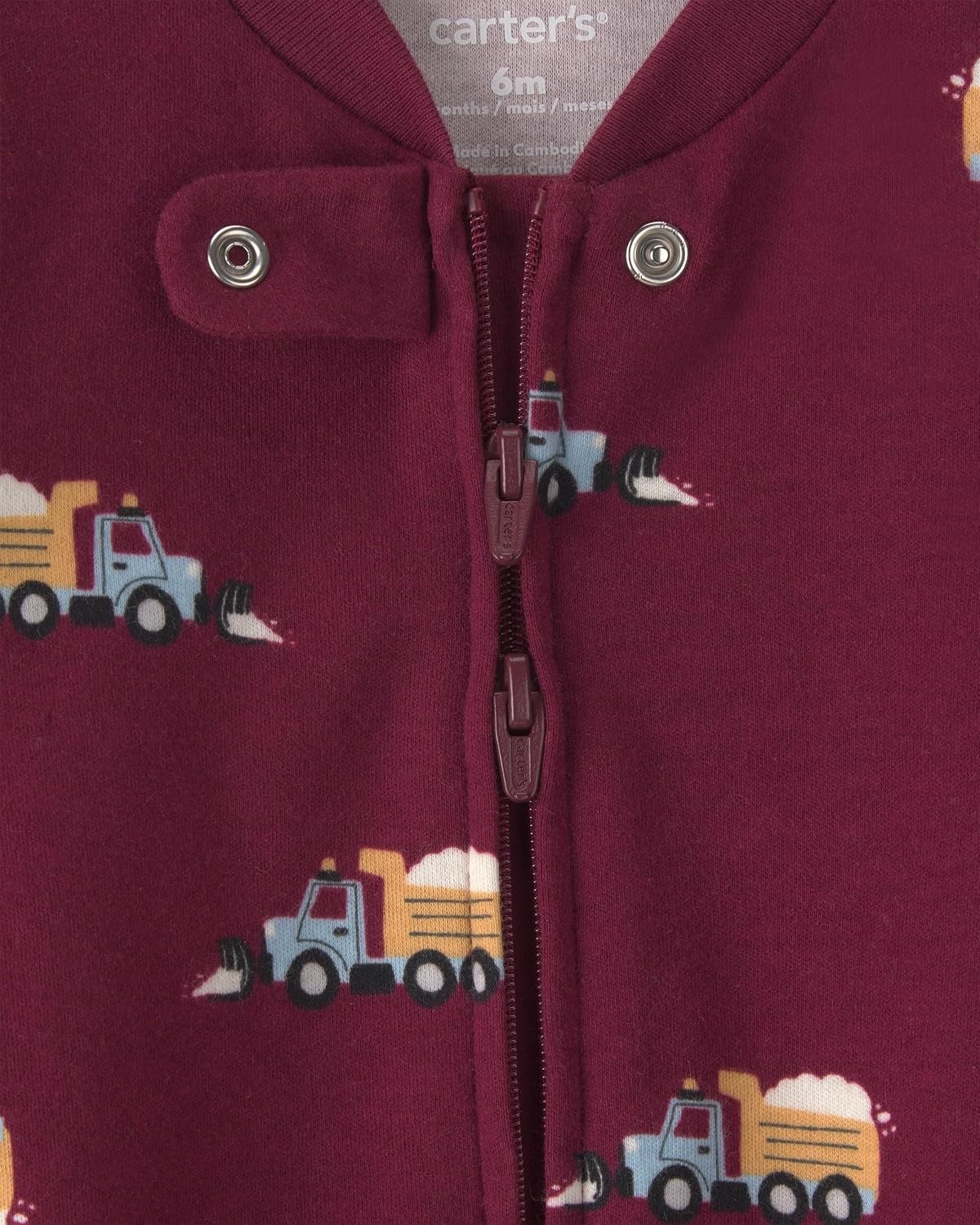 image:imageCarters Baby Boys Interlock Sleep and PlaySnow Plow Print