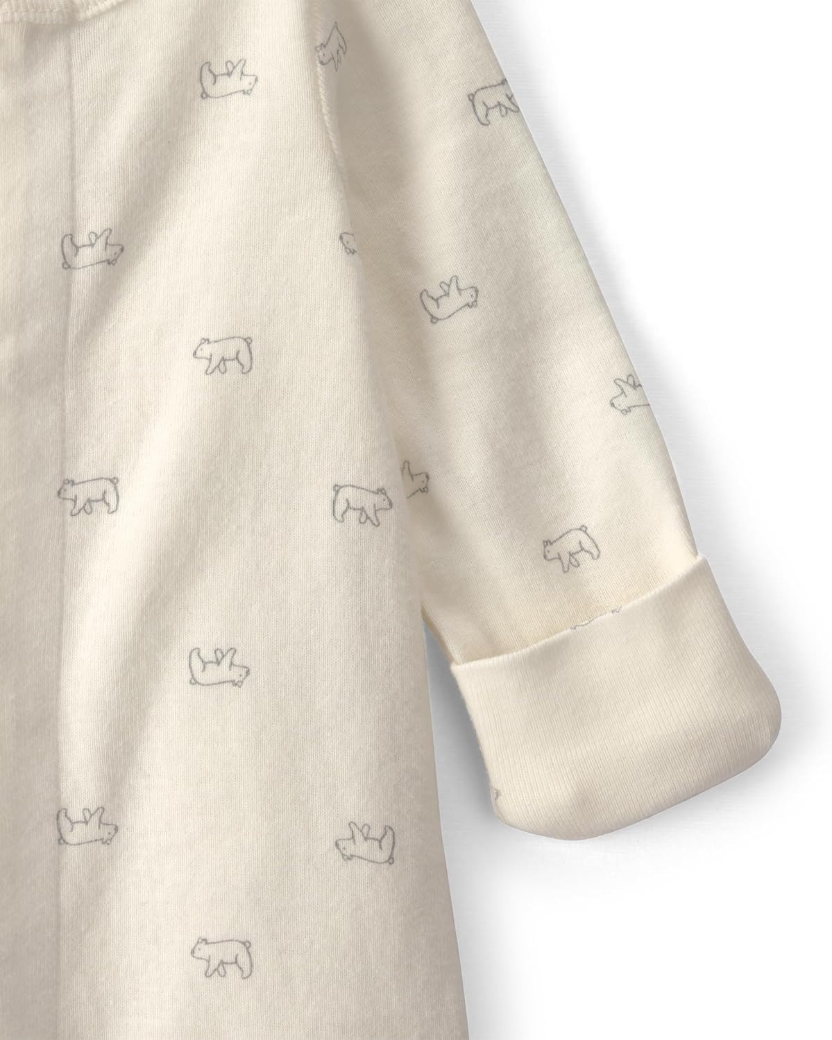 image:imageCarters Baby Boys Nicu GownsIvory Bear Print