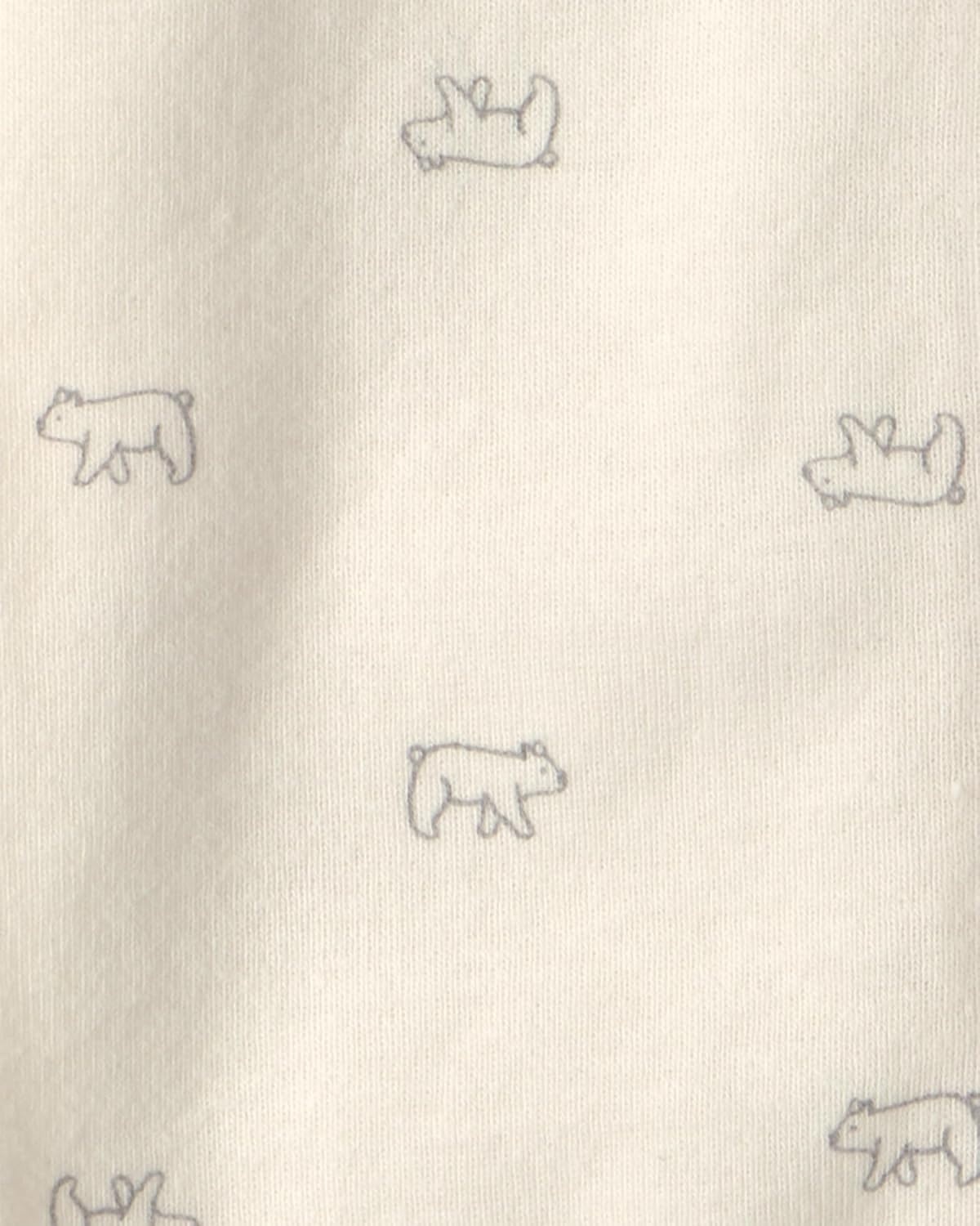image:imageCarters Baby Boys Nicu GownsIvory Bear Print