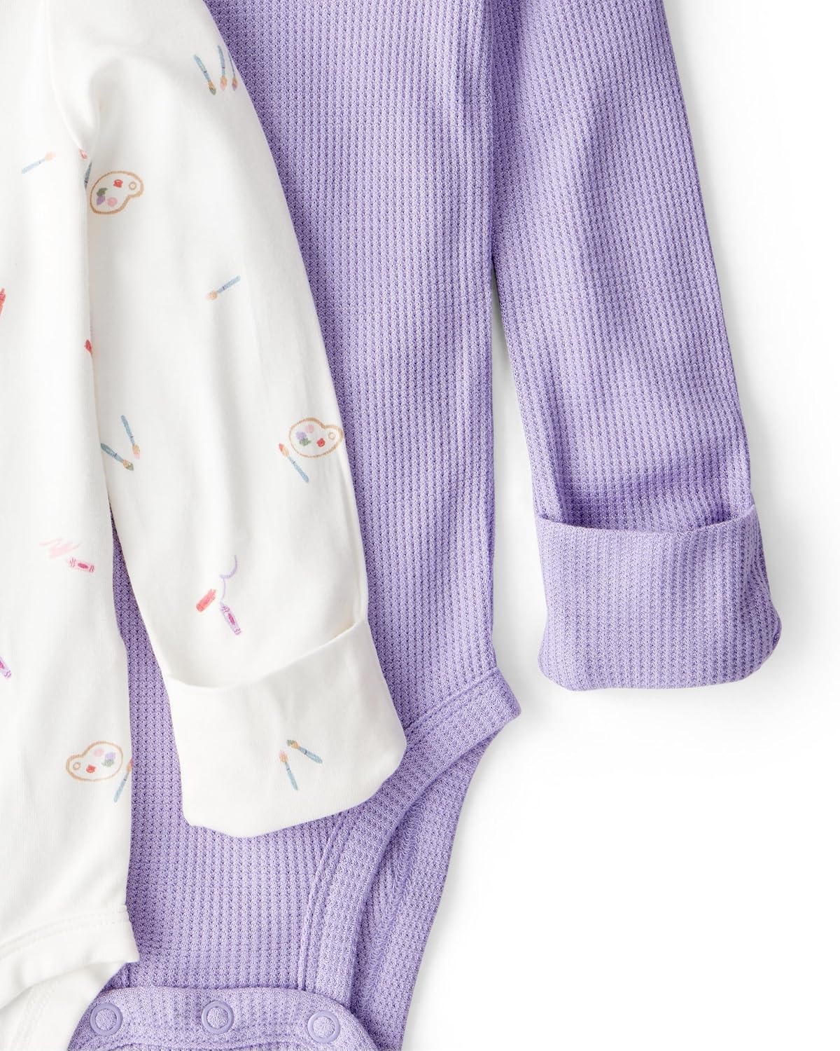 image:imageCarters Baby Boys Purelysoft 2pack Long Sleeve BodysuitArt Print