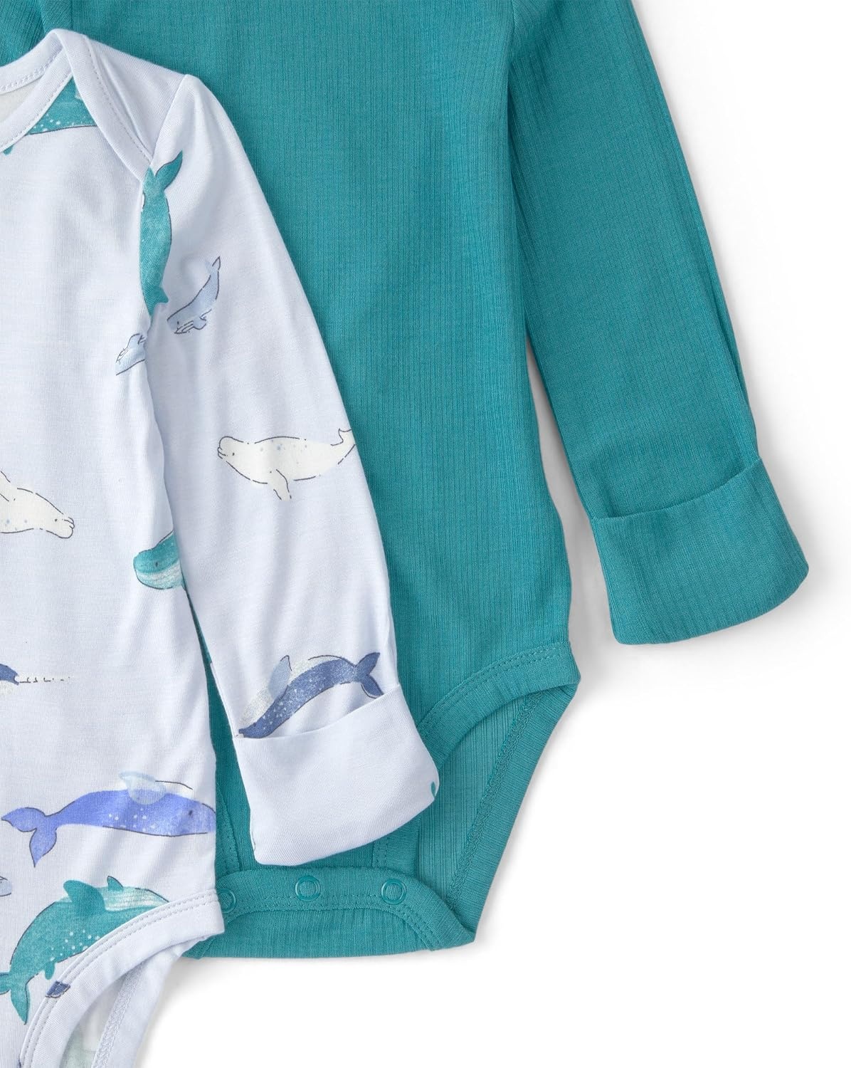 image:imageCarters Baby Boys Purelysoft 2pack Long Sleeve BodysuitBlue