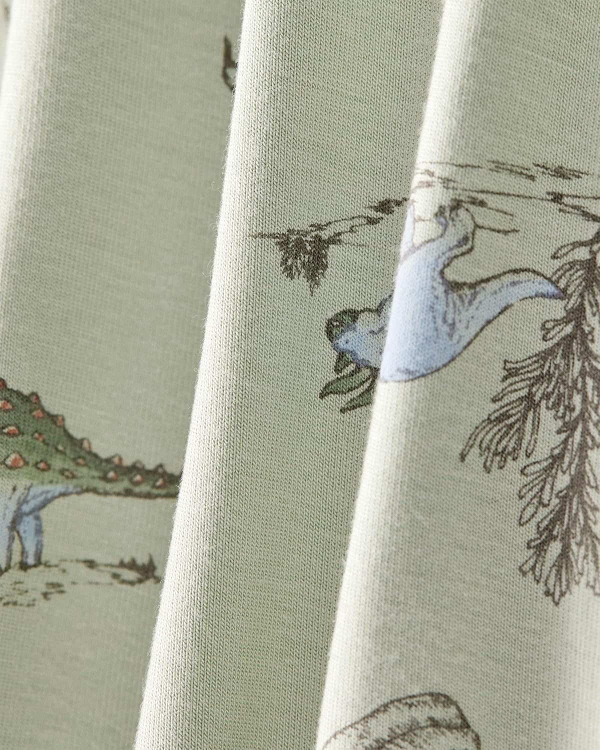 image:imageCarters Baby Boys Purelysoft 2pack Long Sleeve BodysuitGreen Dino