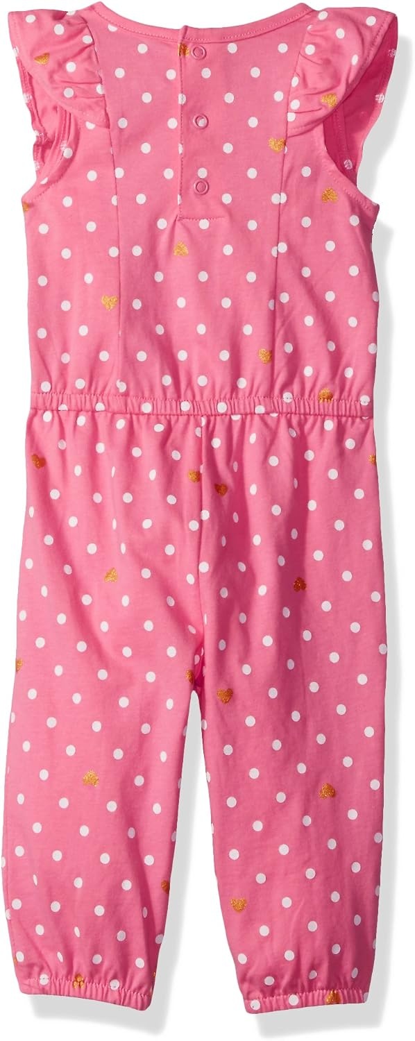 image:imageCarters Baby Girls 2pack Onepiece RomperNavy HeartPink Dot