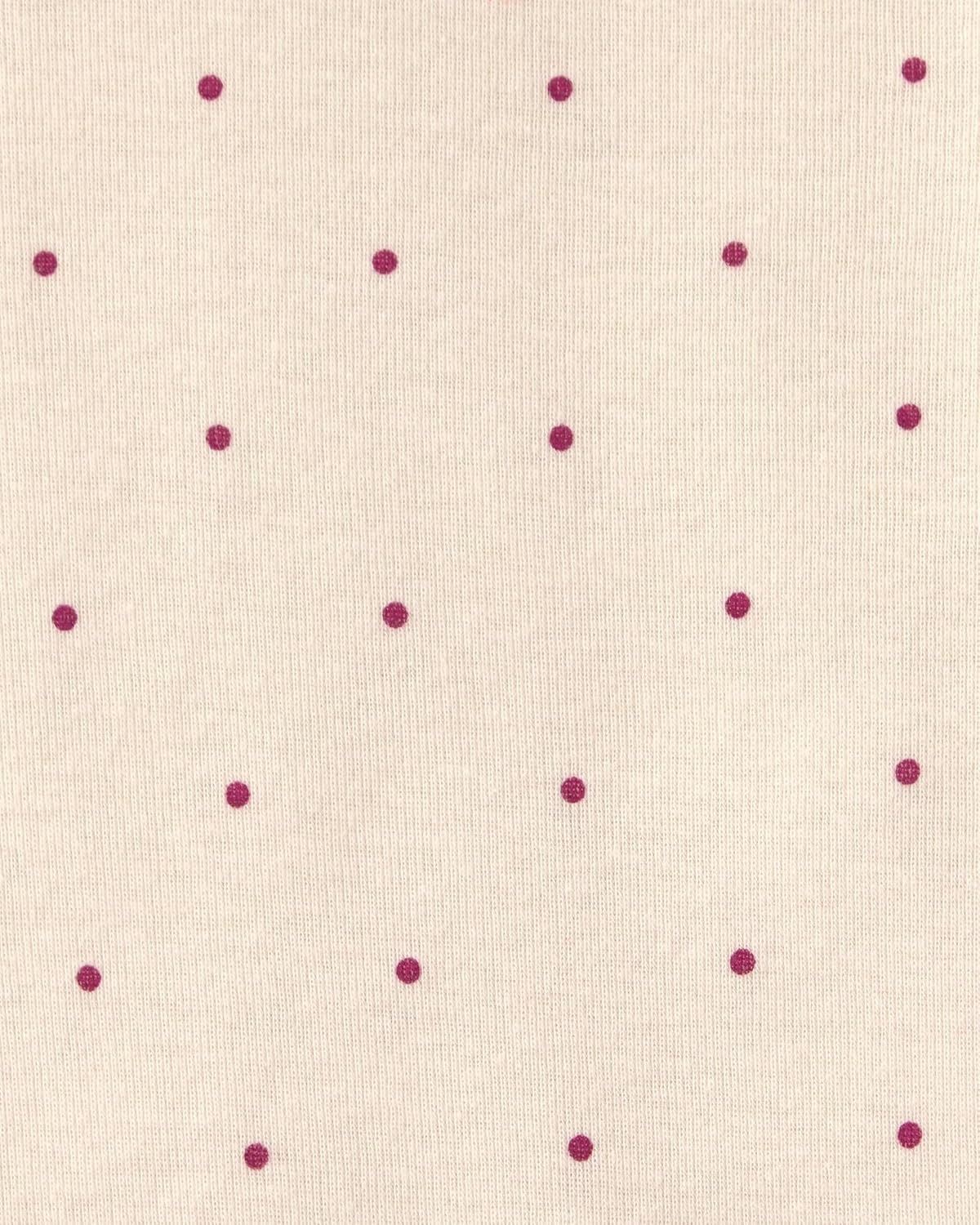image:imageCarters Baby Girls 3piece Bodysuit Pant SetsMaroon White Polka Dot
