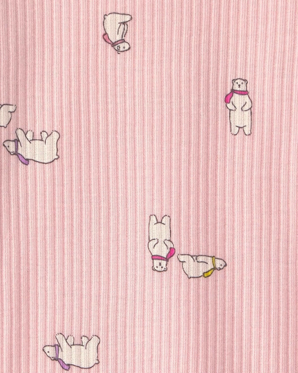 image:imageCarters Baby Girls 3piece Bodysuit Pant SetsPink Bear Print