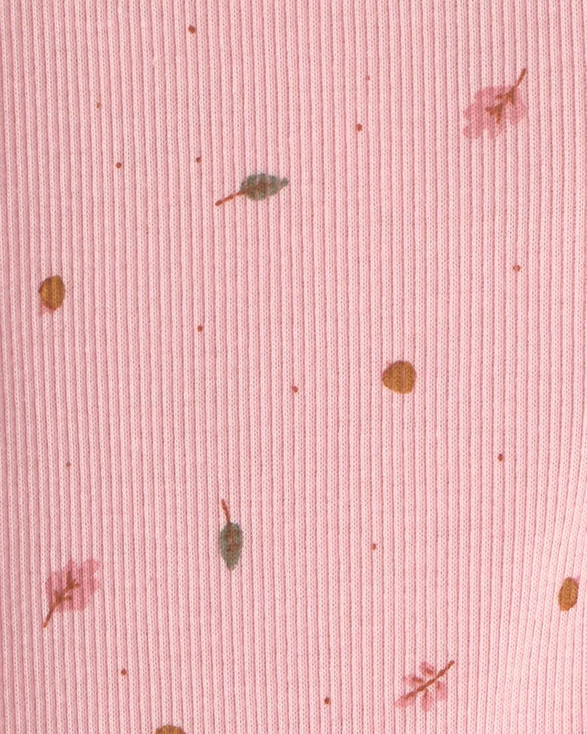 image:imageCarters Baby Girls 3piece Bodysuit Pant SetsPink Leaves