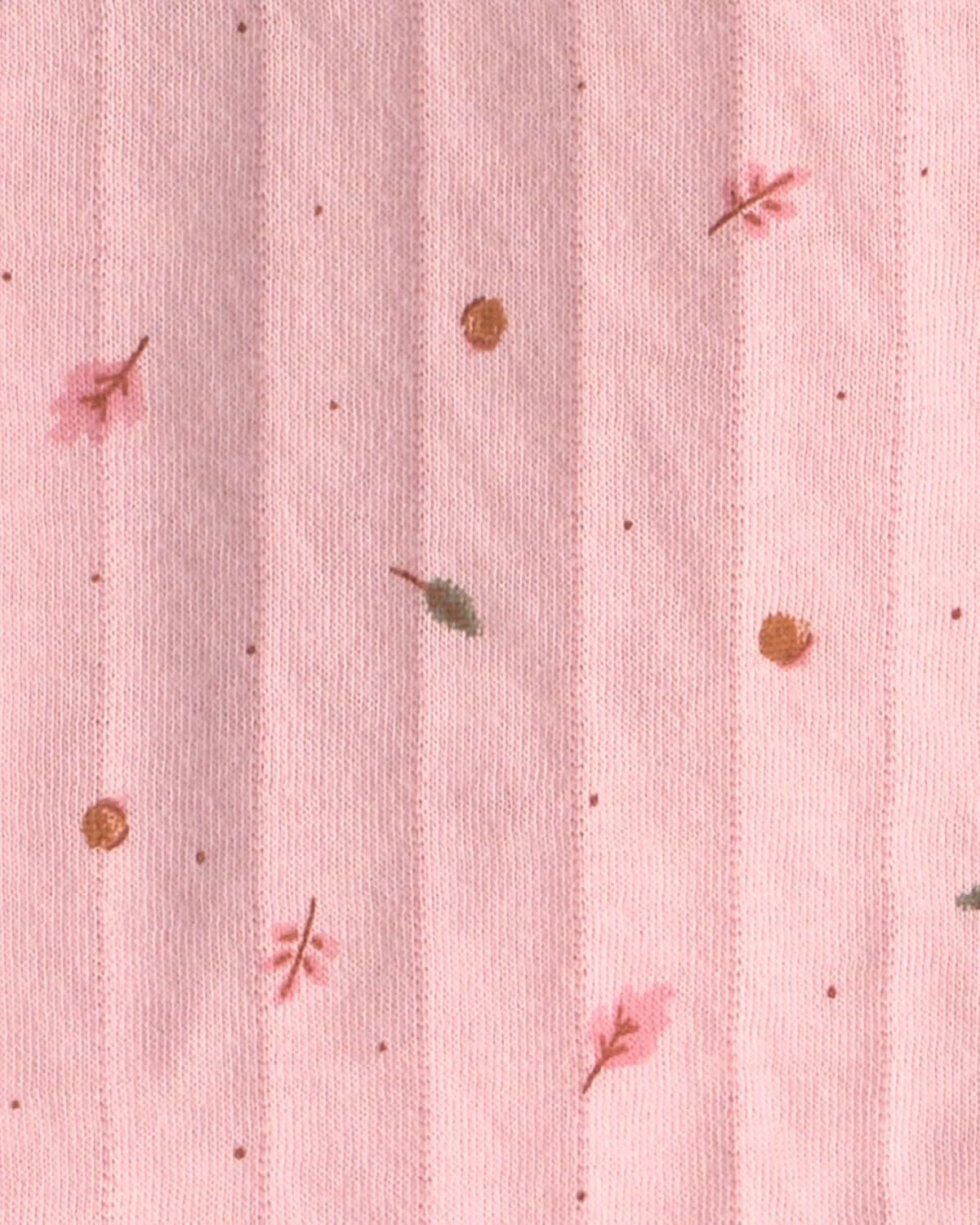 image:imageCarters Baby Girls 3piece Bodysuit Pant SetsPink Leaves