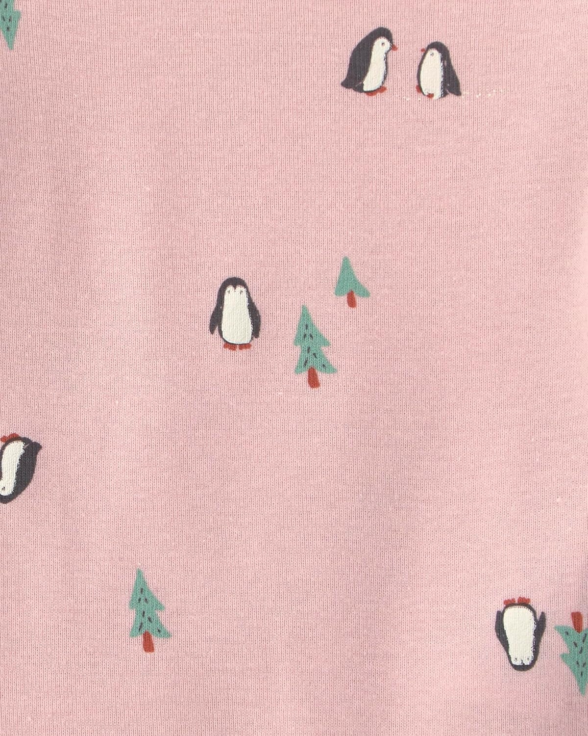 image:imageCarters Baby Girls 3piece Bodysuit Pant SetsPink Penguin