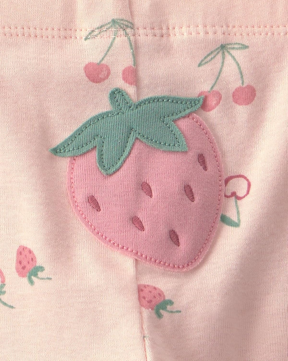 image:imageCarters Baby Girls 3piece Bodysuit Pant SetsPink Strawberry