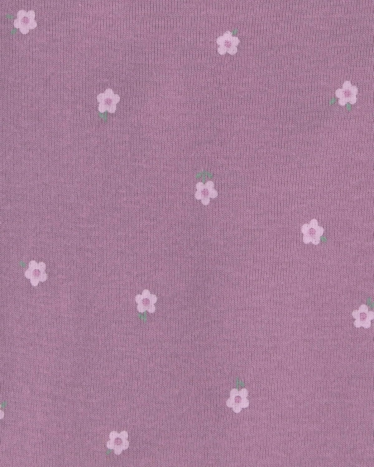 image:imageCarters Baby Girls 3piece Bodysuit Pant SetsPurple White Floral