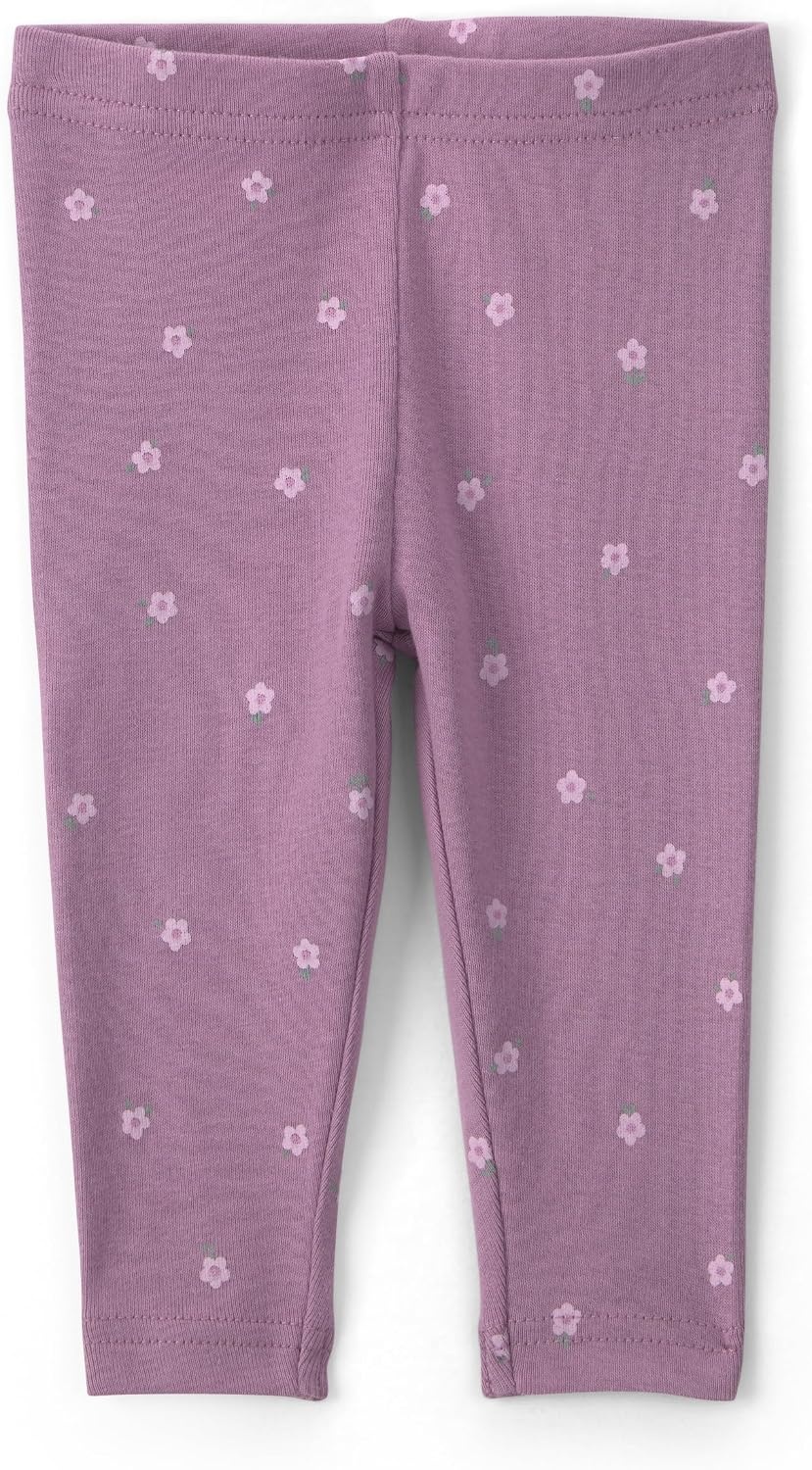 image:imageCarters Baby Girls 3piece Bodysuit Pant SetsPurple White Floral