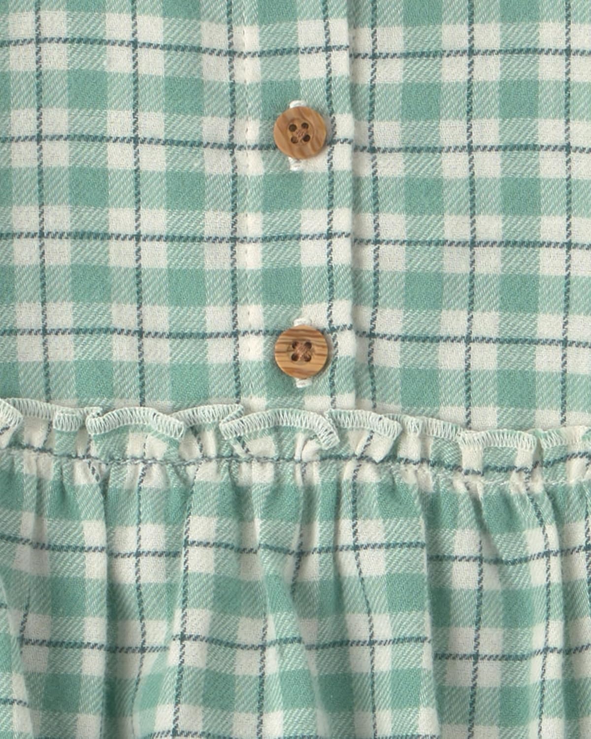 image:imageCarters Baby Girls 3piece Diaper Cover SetGreen Checked Bubble