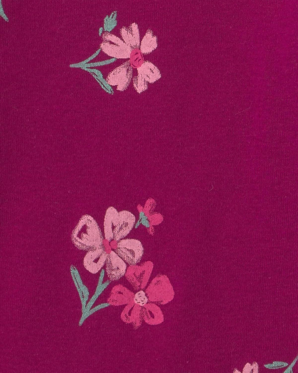 image:imageCarters Baby Girls 4pack Long Sleeve BodysuitsMulti Floral Stripe Raspberry