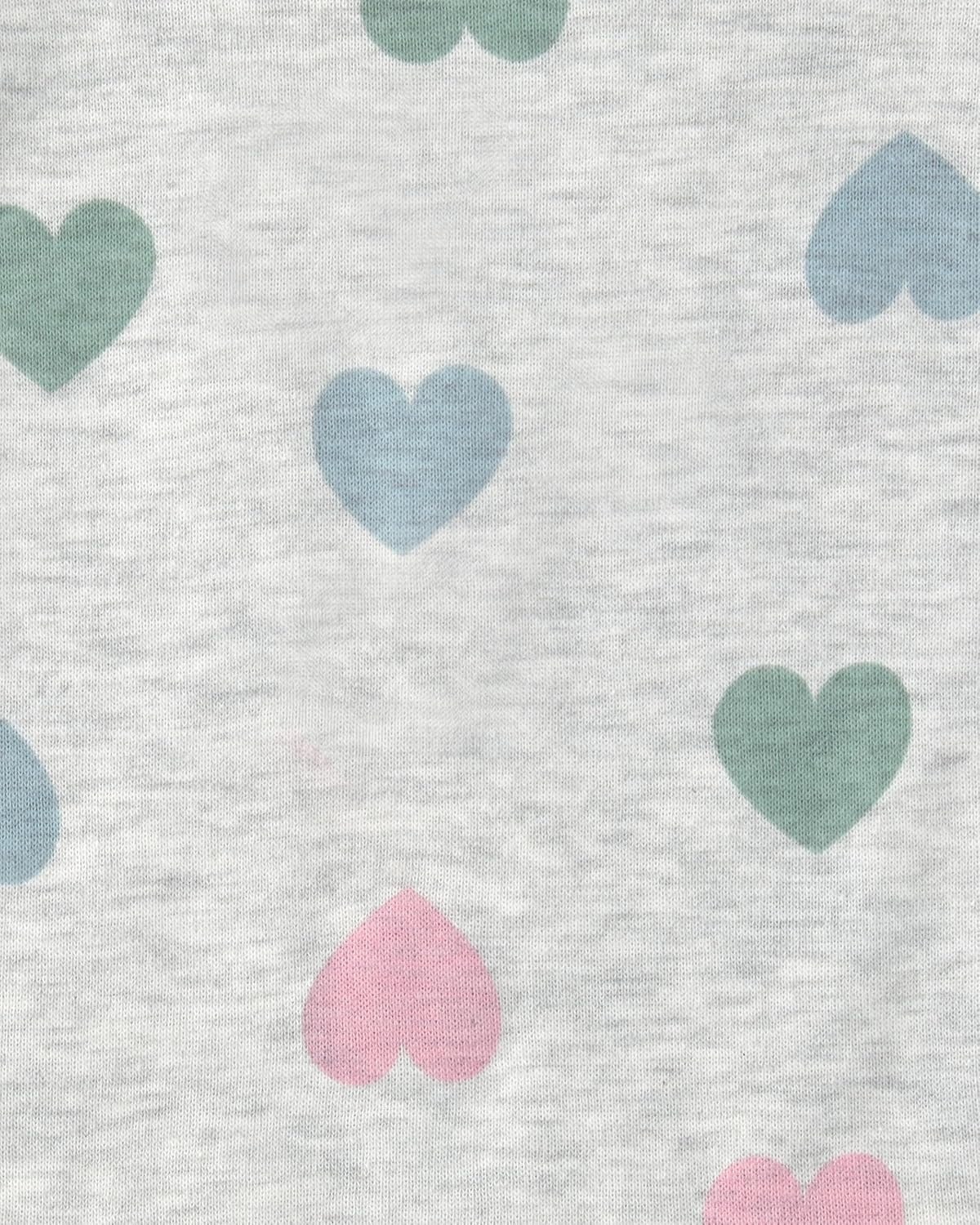 image:imageCarters Baby Girls 4pack Long Sleeve BodysuitsMulti Owl Dot Stripe Heart