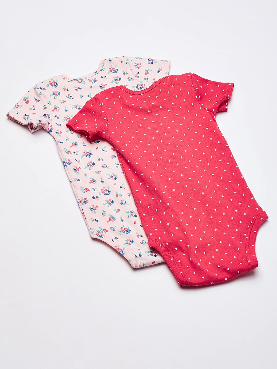 image:imageCarters Baby Girls 8pack Shortsleeve BodysuitsFloral Dot