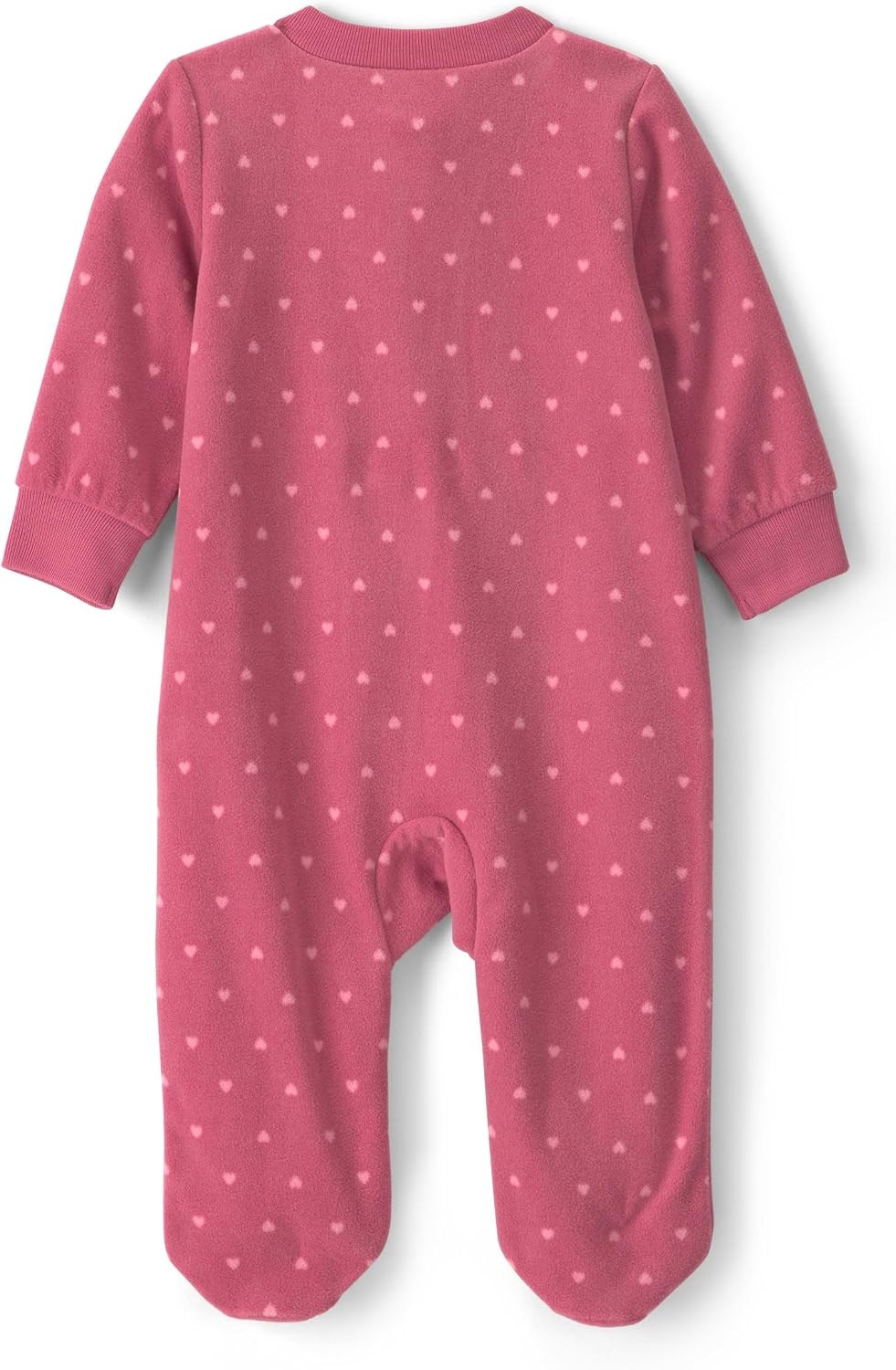image:imageCarters Baby Girls Fleece Sleep and PlayMaroon Pink Heart