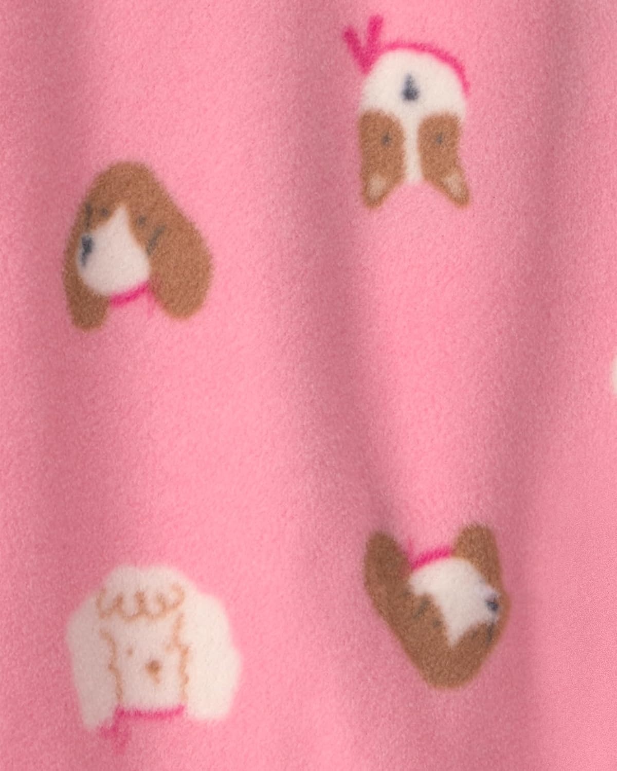 image:imageCarters Baby Girls Fleece Sleep and PlayPink Dog Foot Art