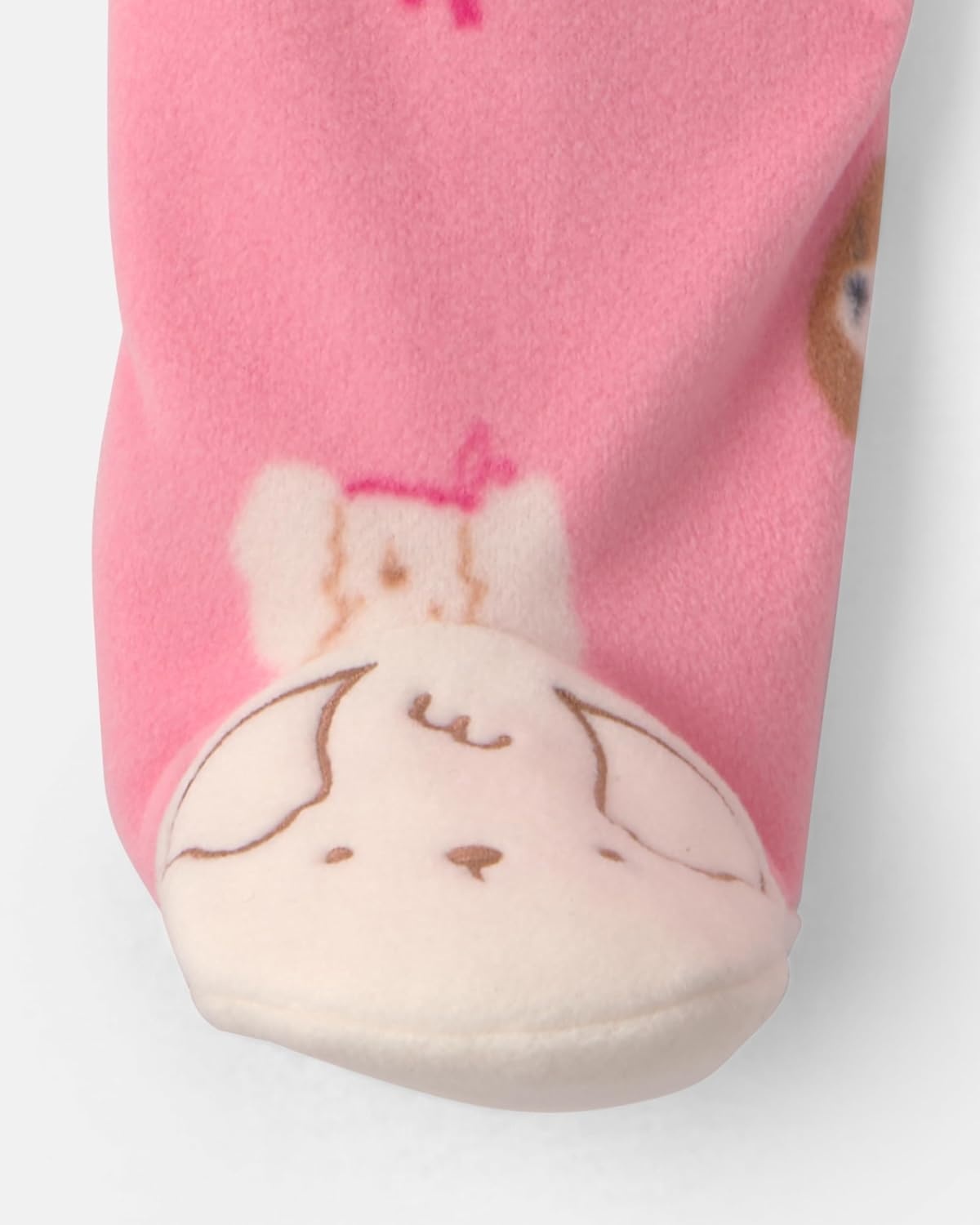 image:imageCarters Baby Girls Fleece Sleep and PlayPink Dog Foot Art