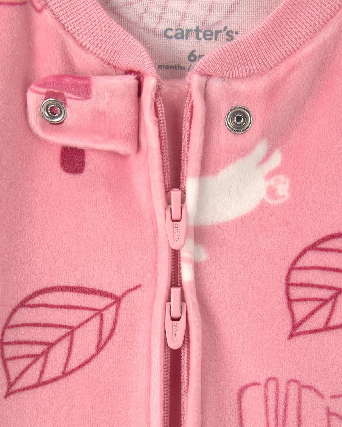 image:imageCarters Baby Girls Fleece Sleep and PlayPink Fall Character