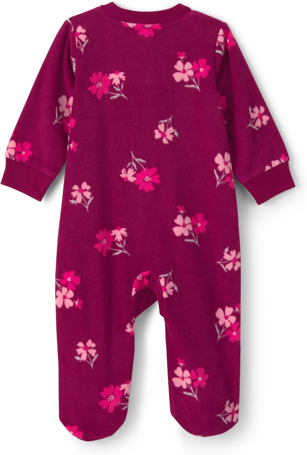 image:imageCarters Baby Girls Fleece Sleep and PlayPurple Burgundy Floral