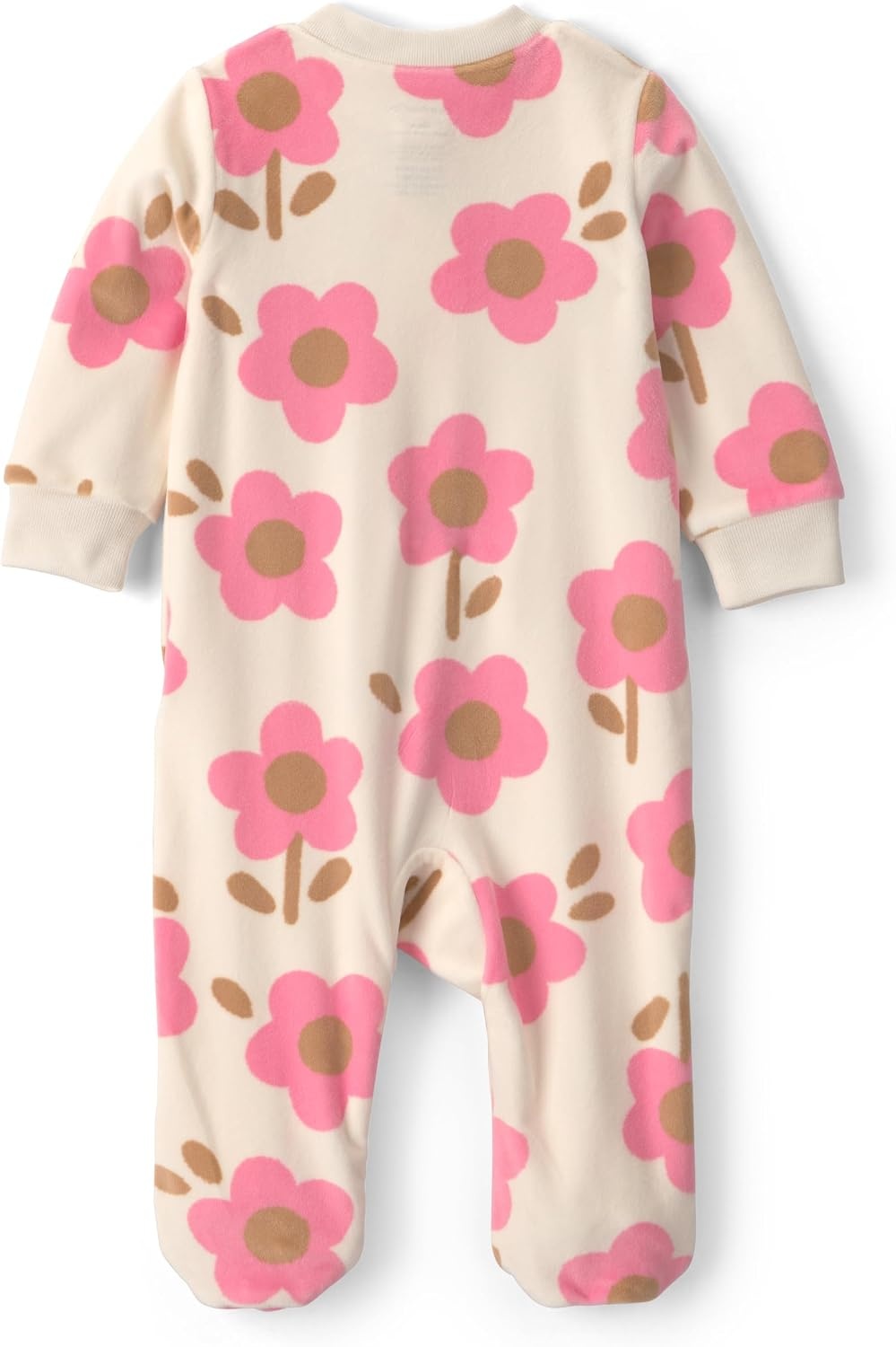 image:imageCarters Baby Girls Fleece Sleep and PlayWhite Pink Floral