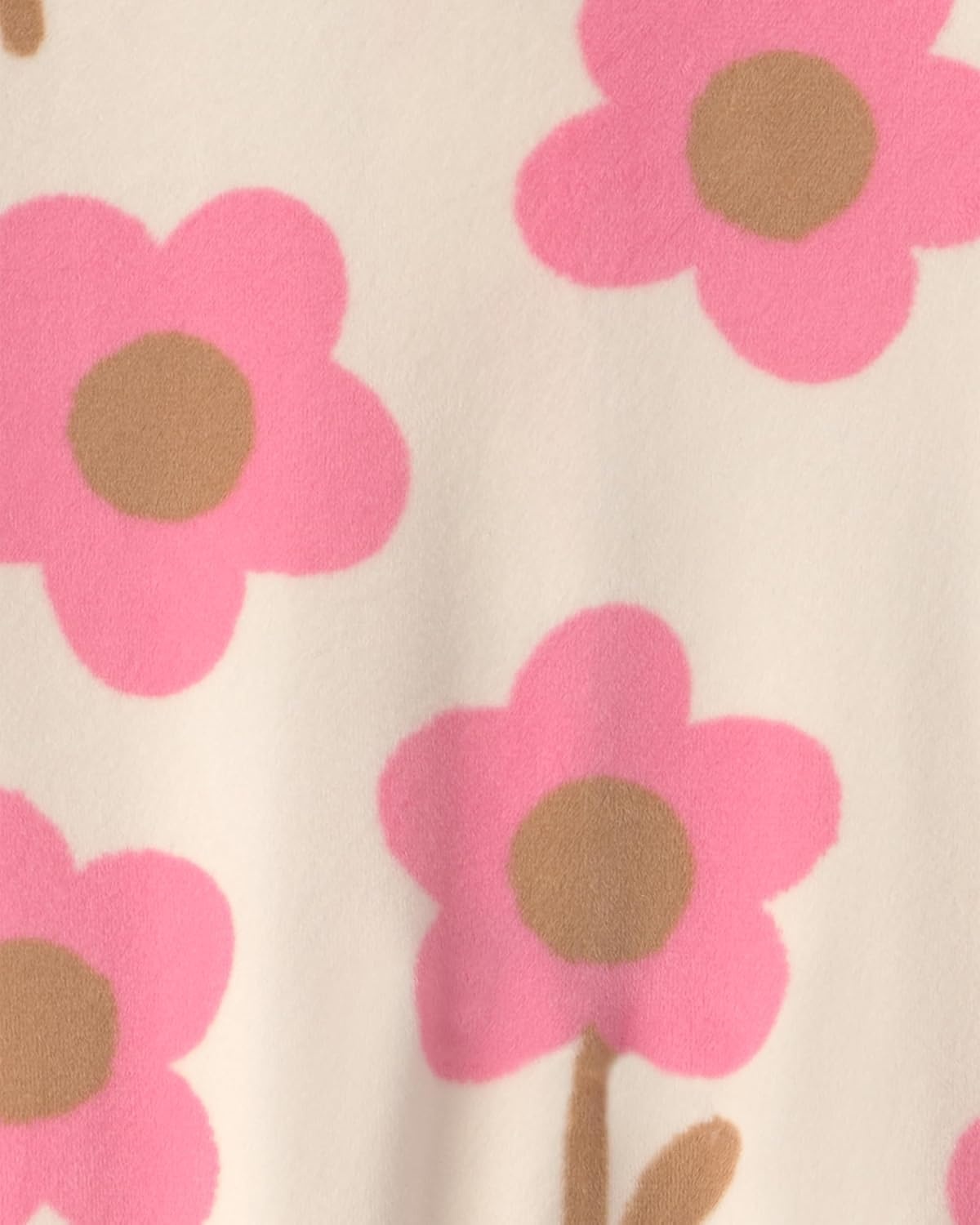 image:imageCarters Baby Girls Fleece Sleep and PlayWhite Pink Floral