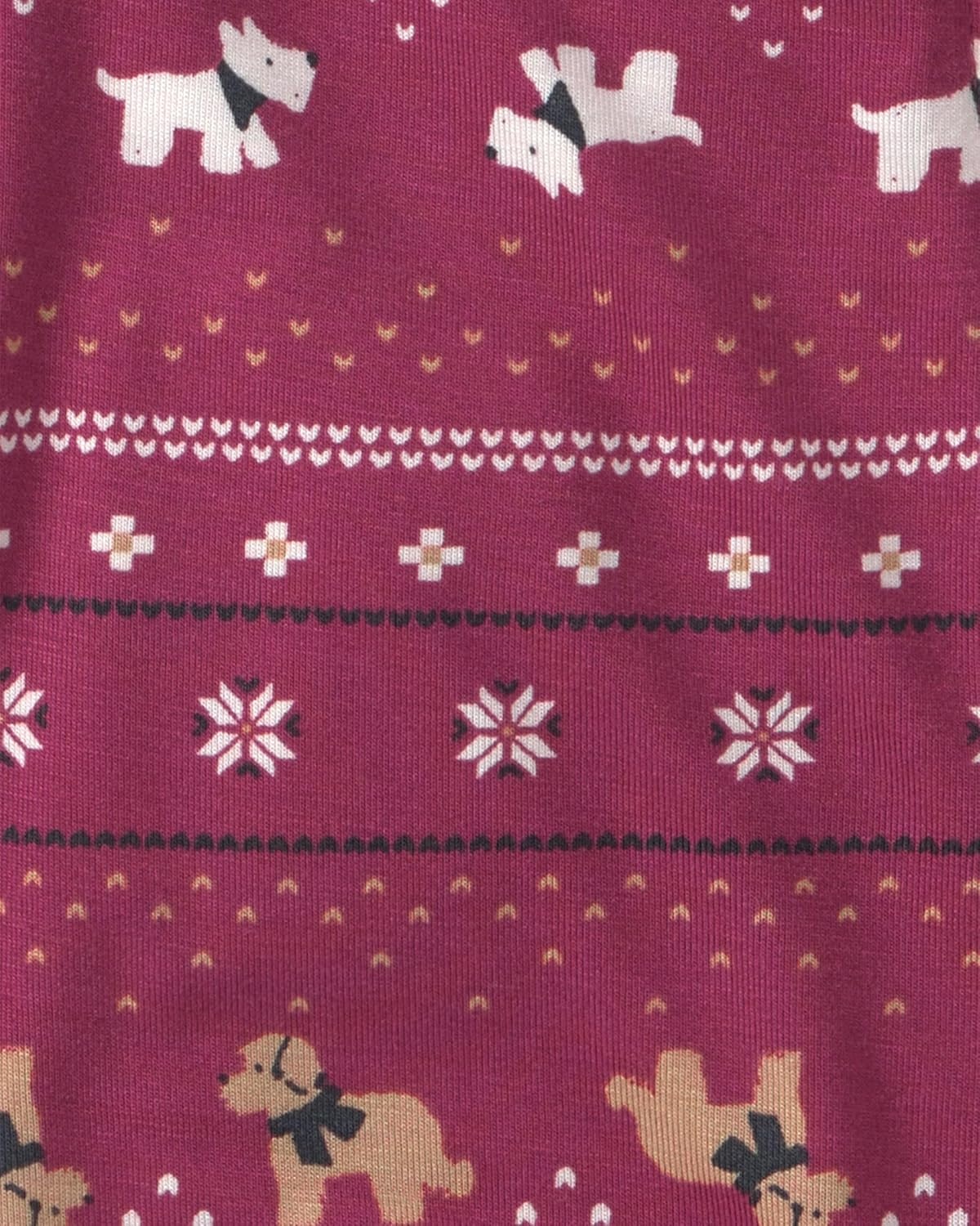 image:imageCarters Baby Purelysoft Sleep and Play PajamasBurgundy Fair Isle