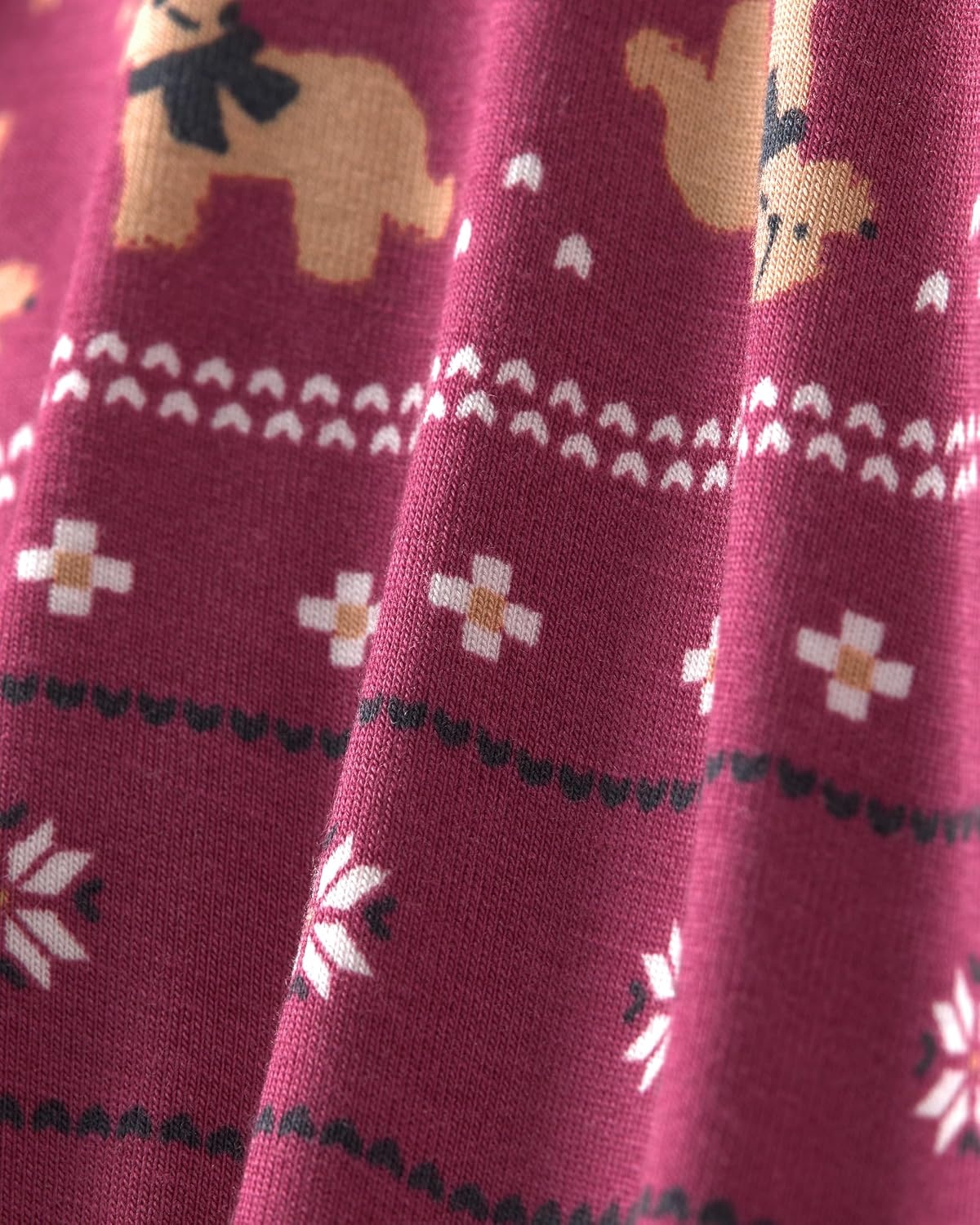 image:imageCarters Baby Purelysoft Sleep and Play PajamasBurgundy Fair Isle