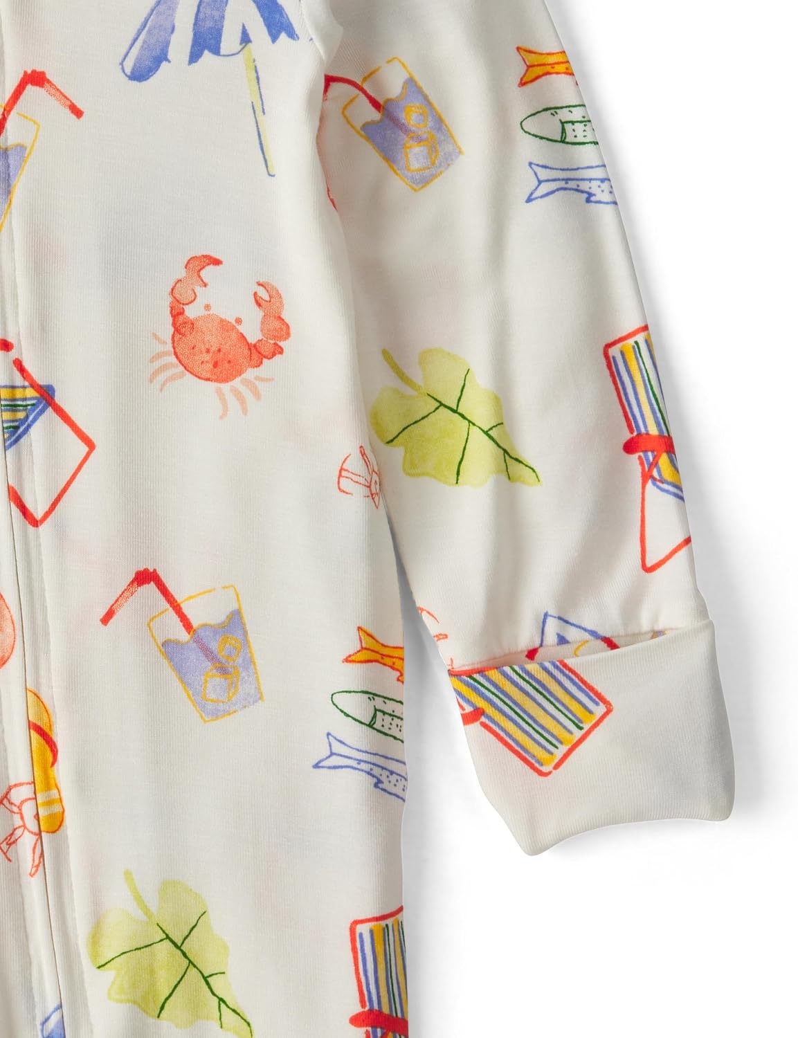 image:imageCarters Baby Purelysoft Sleep and Play PajamasCream