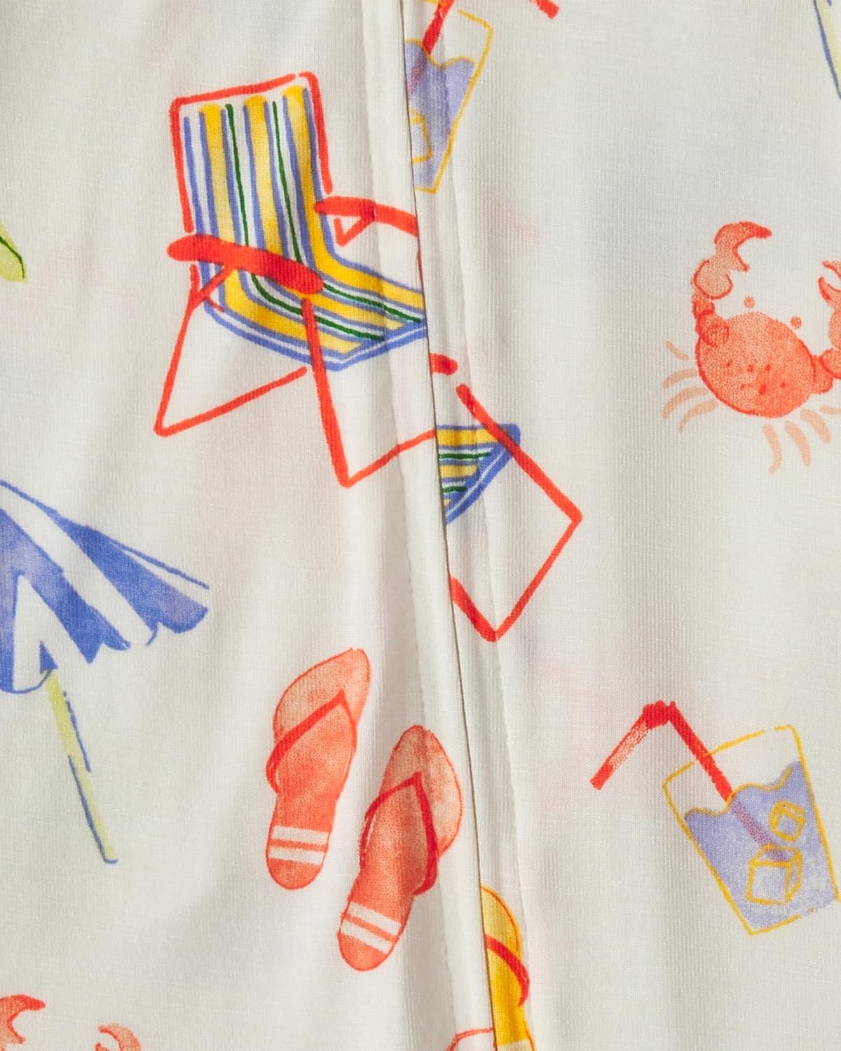 image:imageCarters Baby Purelysoft Sleep and Play PajamasCream