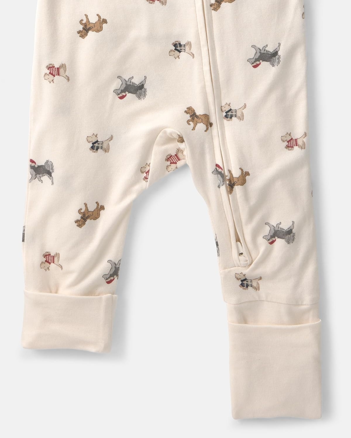 image:imageCarters Baby Purelysoft Sleep and Play PajamasCream Dog Print
