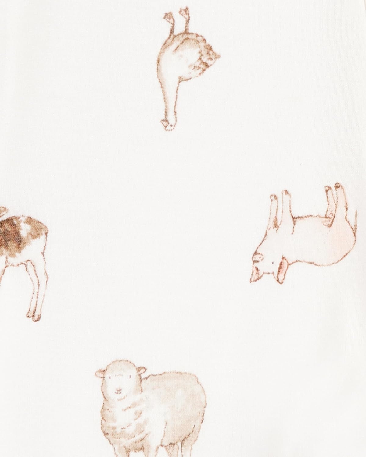 image:imageCarters Baby Purelysoft Sleep and Play PajamasFarm Animal